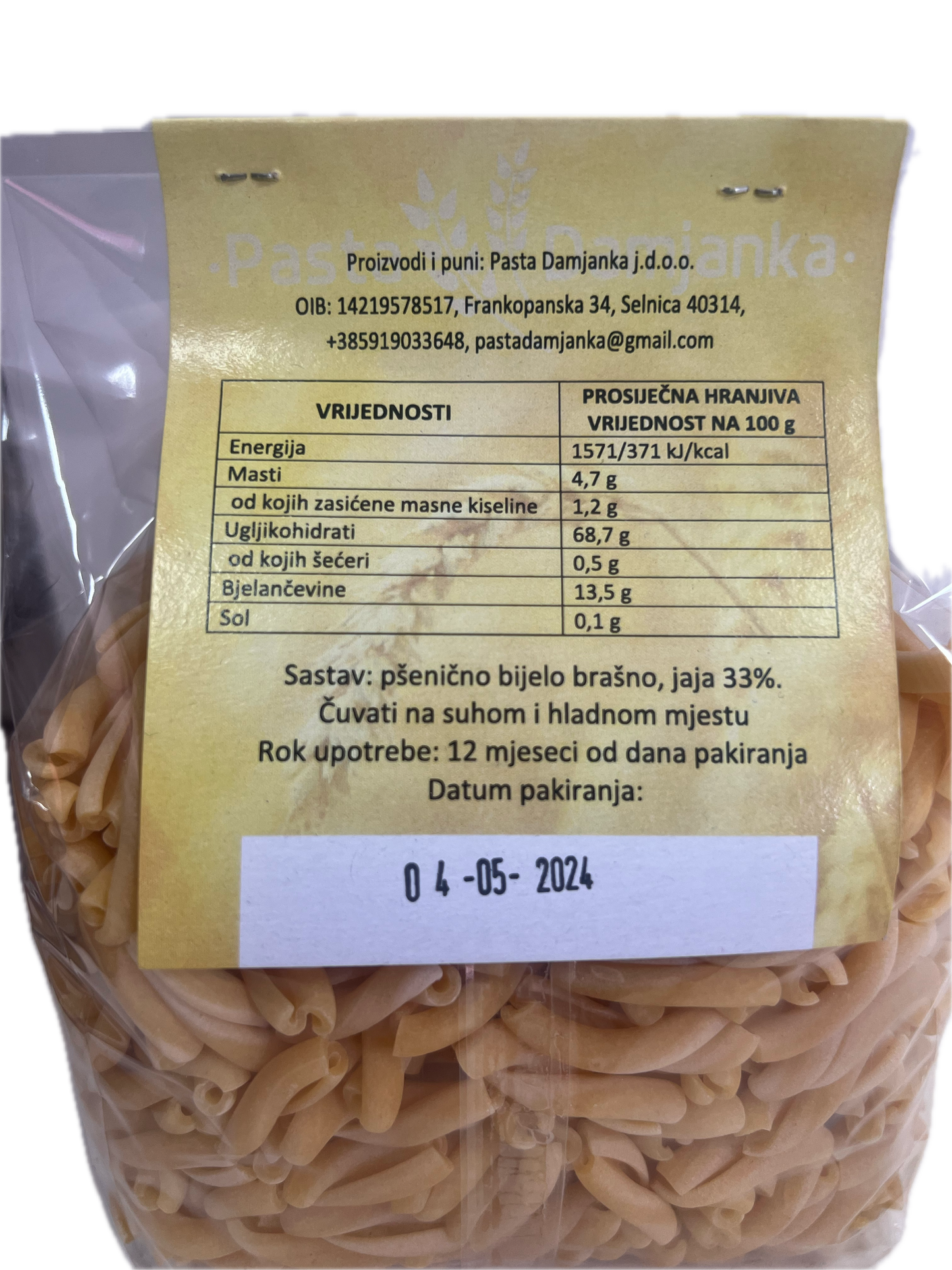 Tjestenine (damjanka), razne - 0,500 g.